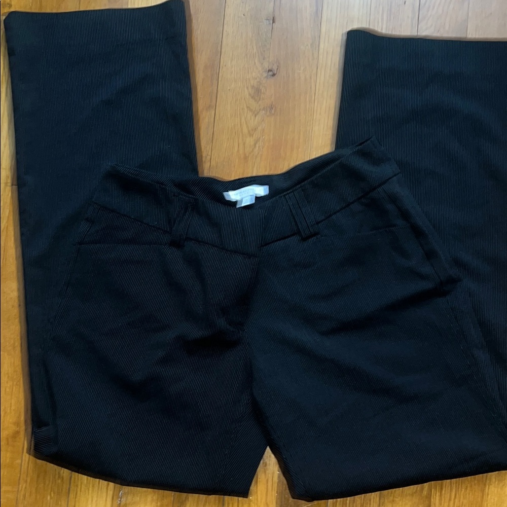 New York & Company Black Pinstripe Boot Cut Pants